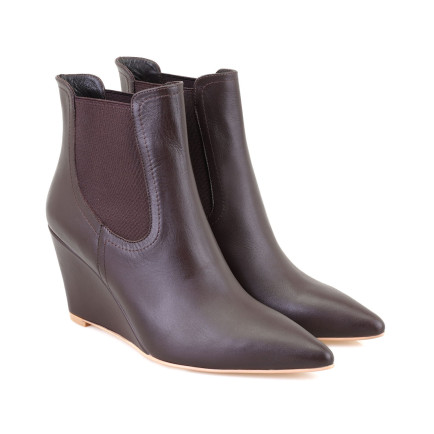 Azalea Kahve Kadın Lastikli Topuklu Deri Bot Azalea Kahve Kadın Lastikli Topuklu Deri Bot