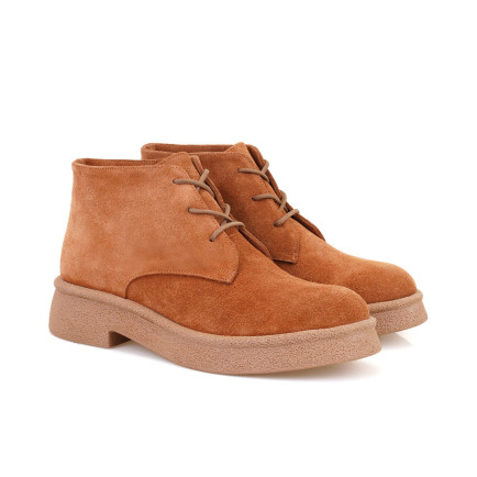 Roos Taba Kadın Bağcıklı Süet Deri Bot Roos Taba Kadın Bağcıklı Süet Deri Bot