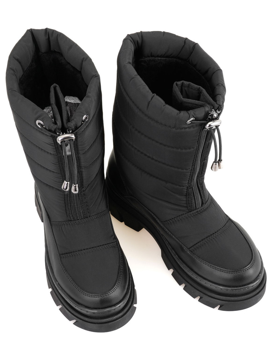 Dolf Siyah Kadın Fermuarlı Puffer Çizme Dolf Siyah Kadın Fermuarlı Puffer Çizme