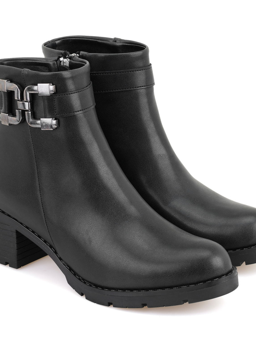 Kadın Siyah Fermuarlı Topuklu Bot Kadın Siyah Fermuarlı Topuklu Bot