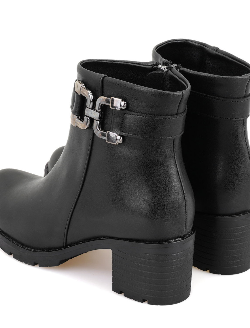 Kadın Siyah Fermuarlı Topuklu Bot Kadın Siyah Fermuarlı Topuklu Bot