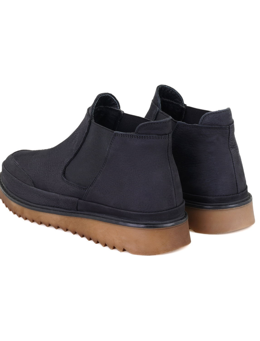 Hope Siyah Erkek Lastikli Nubuk Deri Bot Hope Siyah Erkek Lastikli Nubuk Deri Bot