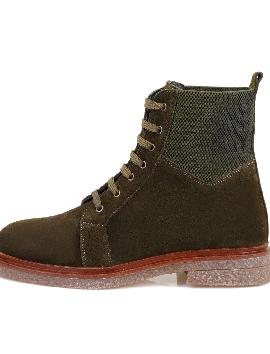 Kadın Yeşil Bağcıklı Süet Deri Postal Bot Kadın Yeşil Bağcıklı Süet Deri Postal Bot