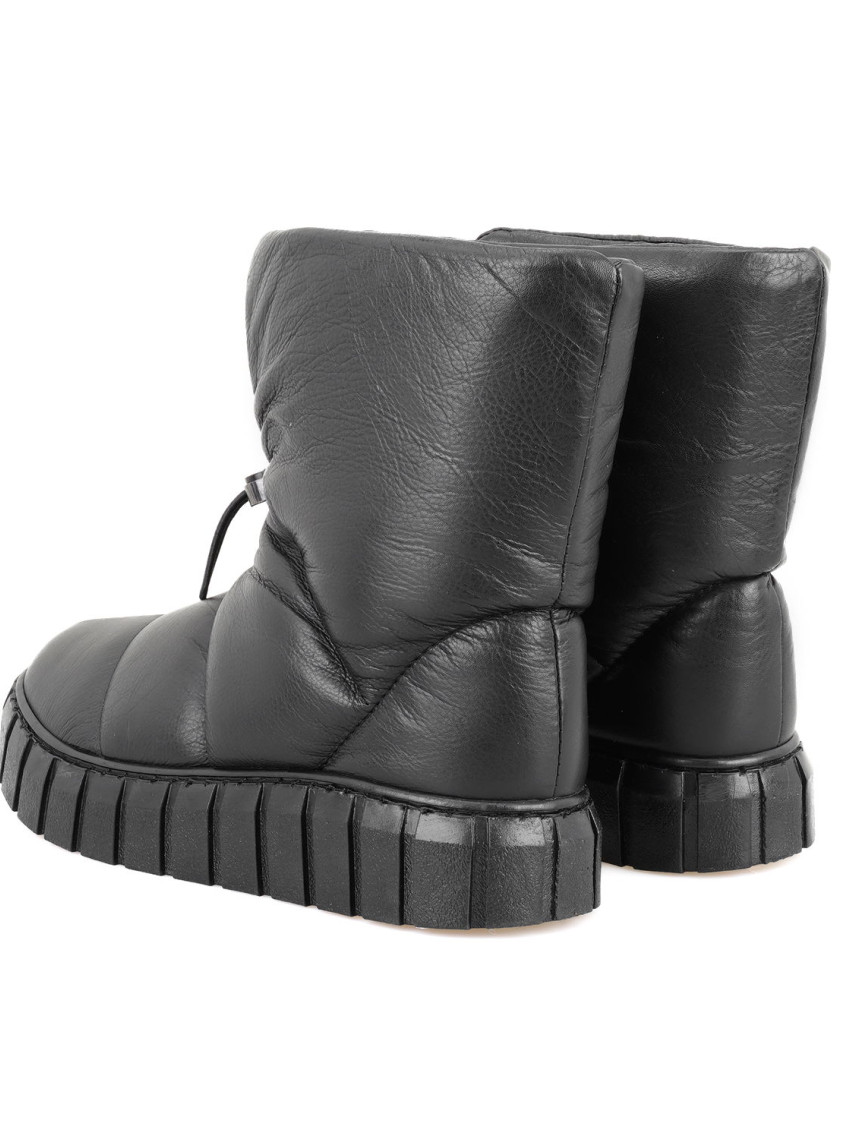 Kadın Siyah Puffer Deri Bot Kadın Siyah Puffer Deri Bot