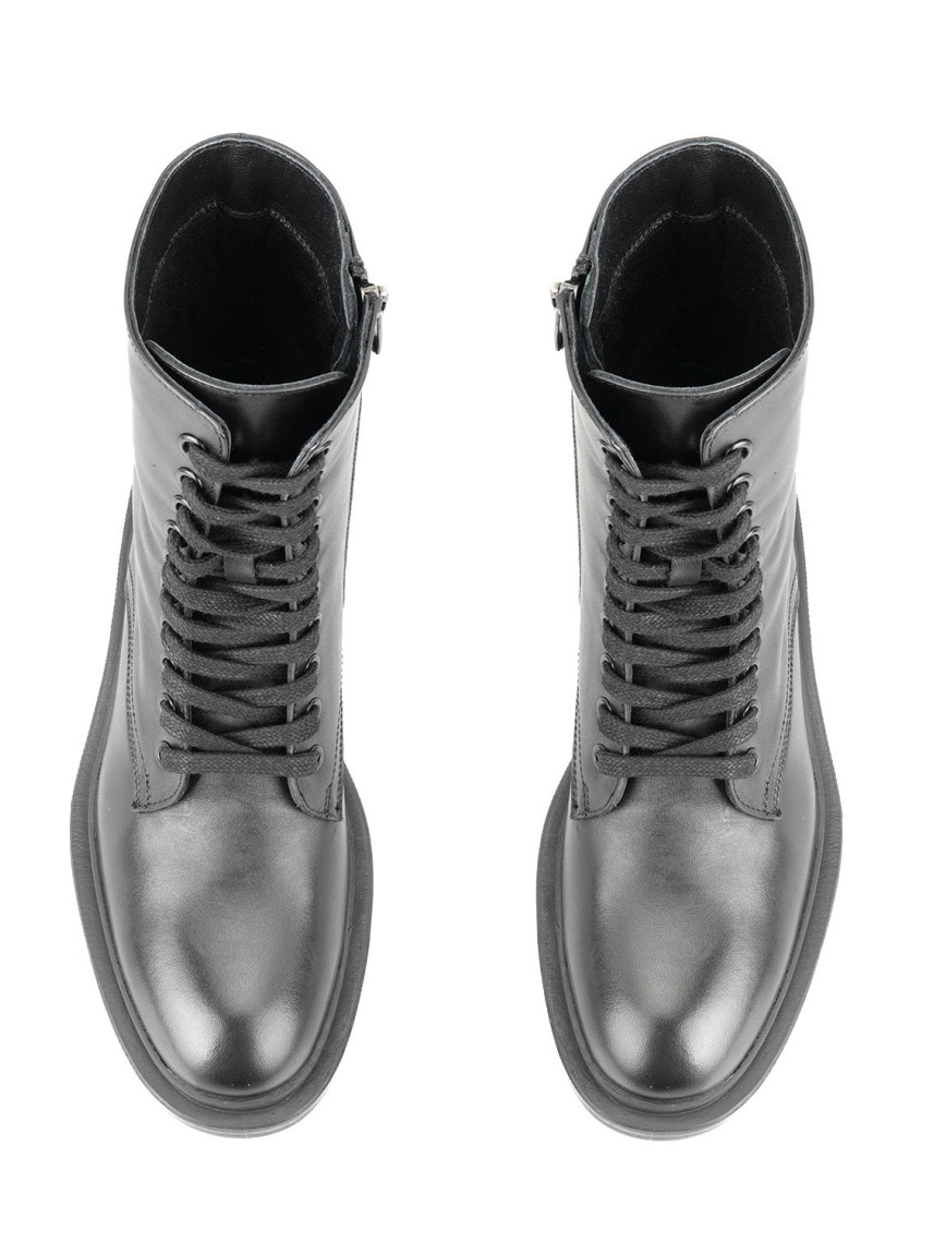 Juan Siyah Kadın Fermuarlı Deri Bot Juan Siyah Kadın Fermuarlı Deri Bot