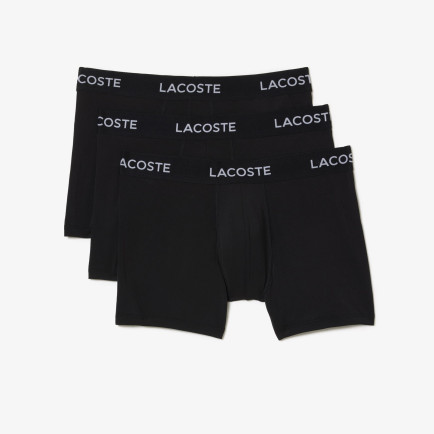 Lacoste 3'lü Classic Erkek Siyah Boxer Lacoste 3'lü Classic Erkek Siyah Boxer