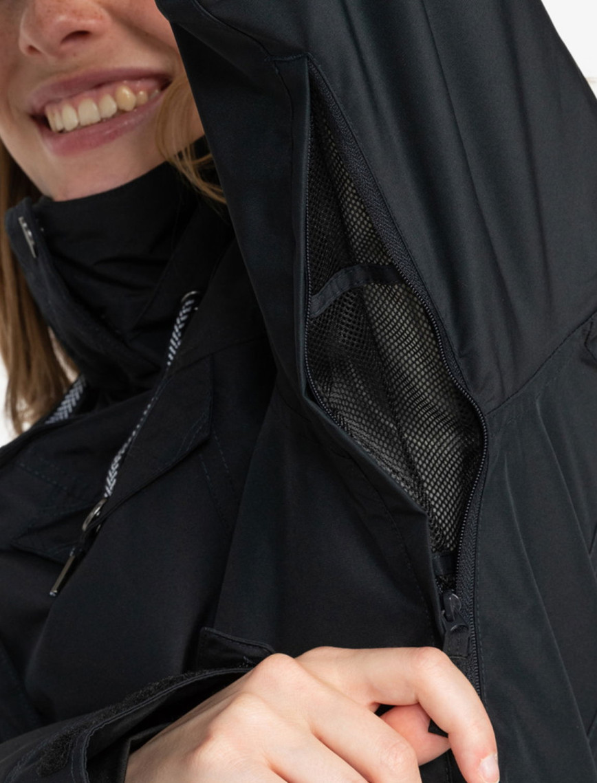 Roxy Kadın Snowboard Ceketi Billie JK Siyah Roxy Kadın Snowboard Ceketi Billie JK Siyah