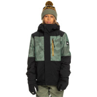 Quiksilver Mission Printed Block Youth Erkek Çocuk Yeşil Snowboard Ceketi Quiksilver Mission Printed Block Youth Erkek Çocuk Yeşil Snowboard Ceketi