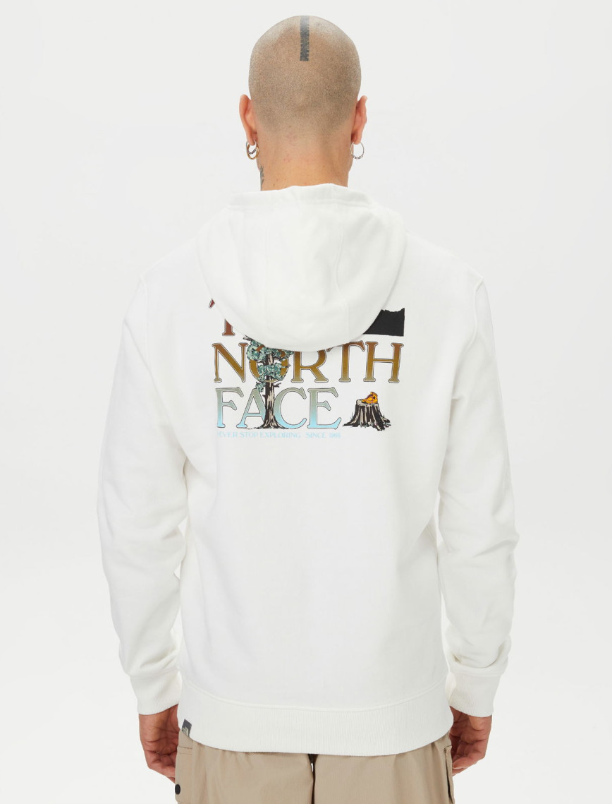 The North Face Seasonal Graphic Hoodie Erkek Beyaz Sweatshirt