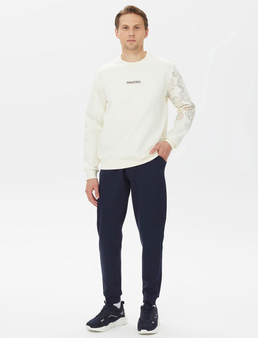 Nautica Erkek Beyaz Standart Fit Sweatshirt Nautica Erkek Beyaz Standart Fit Sweatshirt