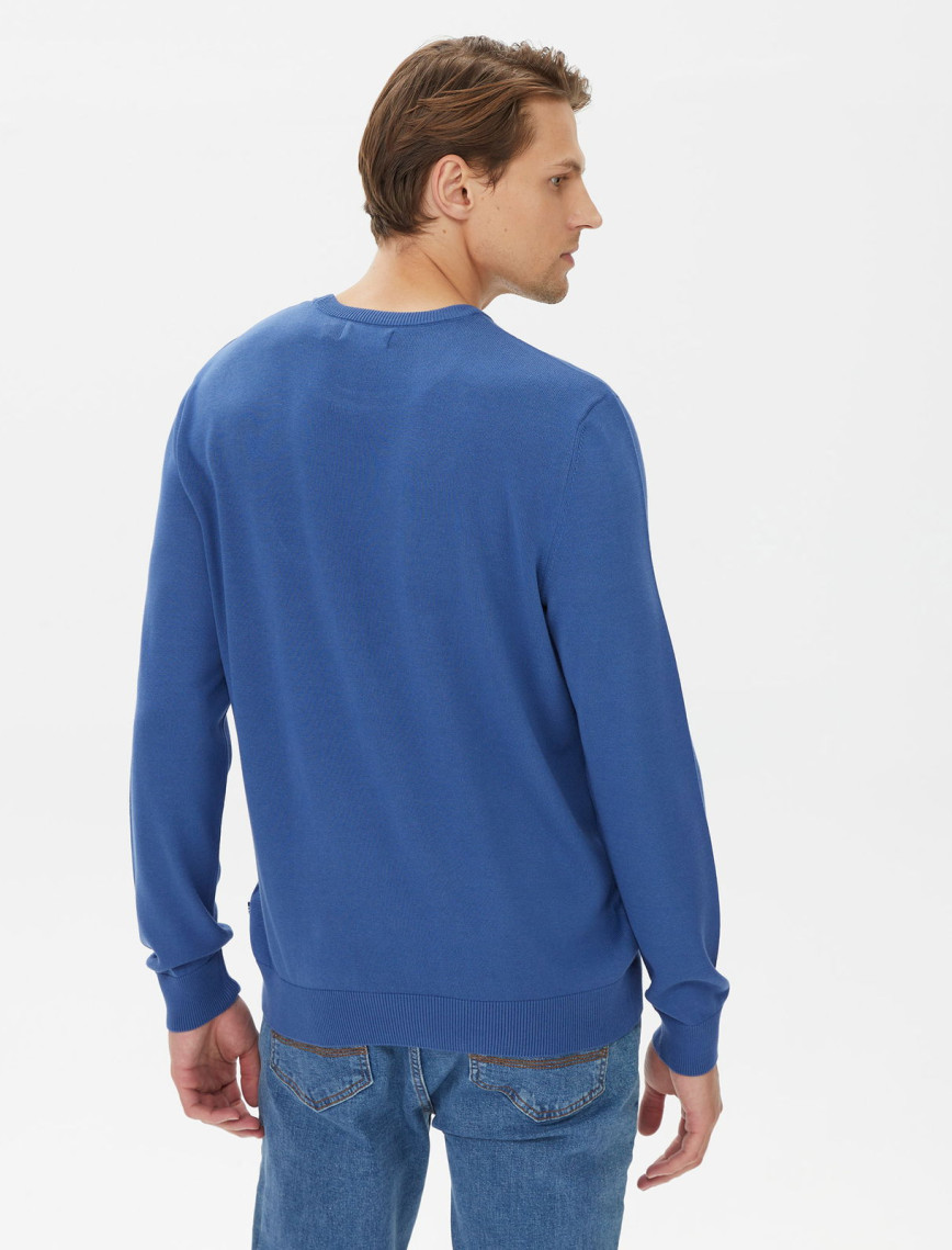 Nautica Erkek Mavi Standart Fit Triko Nautica Erkek Mavi Standart Fit Triko