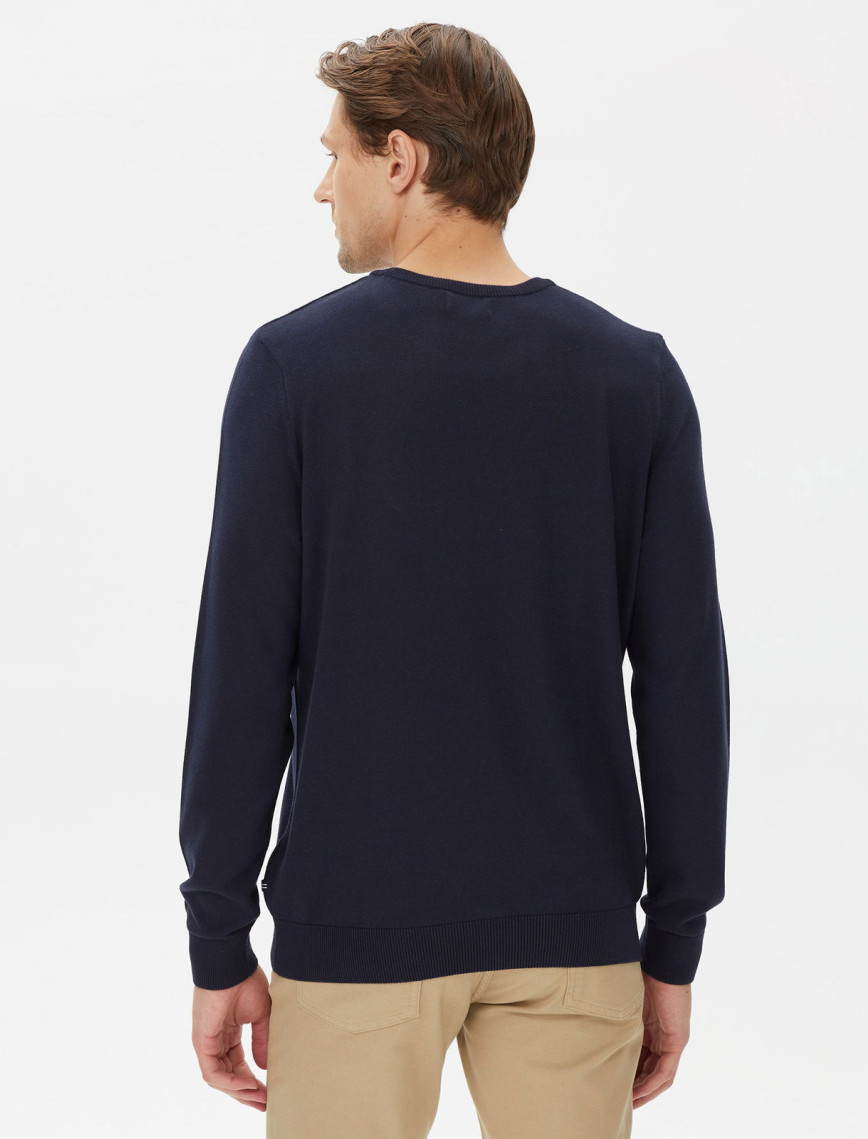 Nautica Erkek Lacivert Standart Fit Triko Nautica Erkek Lacivert Standart Fit Triko