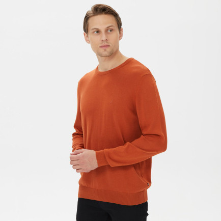 Nautica Erkek Turuncu Standart Fit Triko Nautica Erkek Turuncu Standart Fit Triko