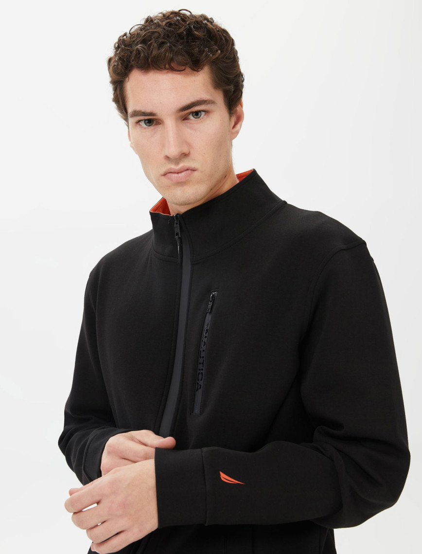 Nautica Erkek Siyah Standart Fit Dik Yakalı Sweatshirt Nautica Erkek Siyah Standart Fit Dik Yakalı Sweatshirt