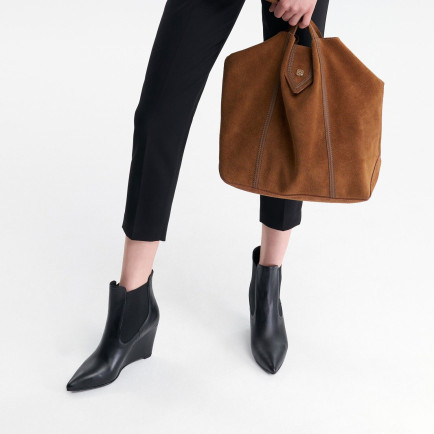 Azalea Siyah Kadın Lastikli Topuklu Deri Bot Azalea Siyah Kadın Lastikli Topuklu Deri Bot