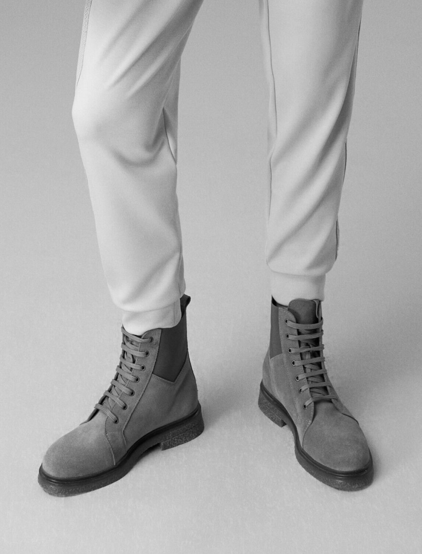 Kadın Yeşil Bağcıklı Süet Deri Postal Bot Kadın Yeşil Bağcıklı Süet Deri Postal Bot