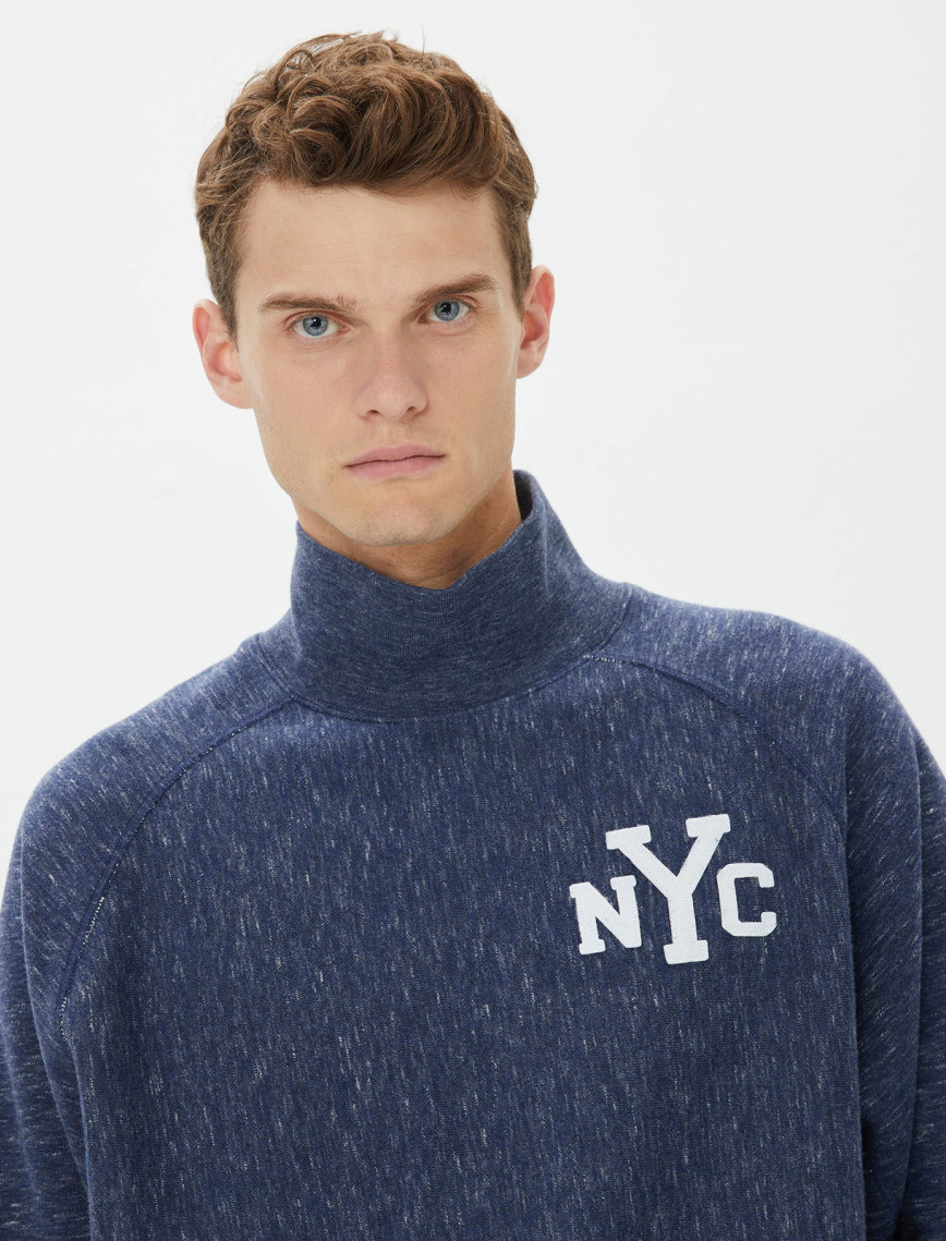 Champion High Neck Erkek Lacivert Sweatshirt Champion High Neck Erkek Lacivert Sweatshirt