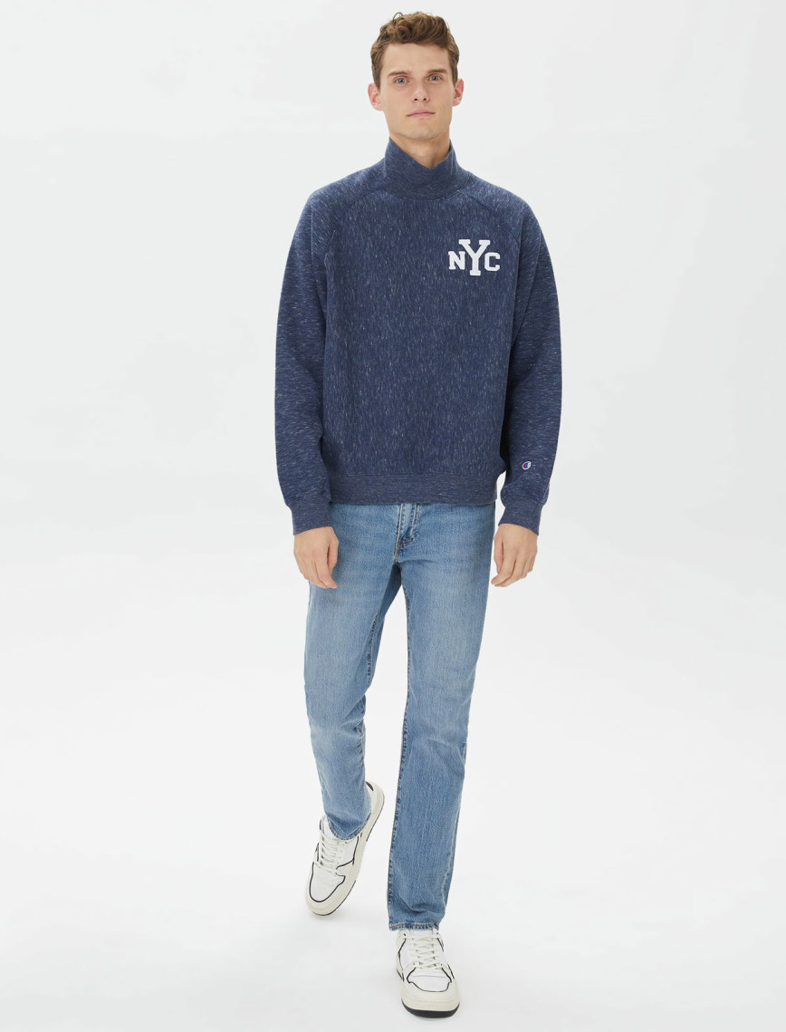 Champion High Neck Erkek Lacivert Sweatshirt Champion High Neck Erkek Lacivert Sweatshirt