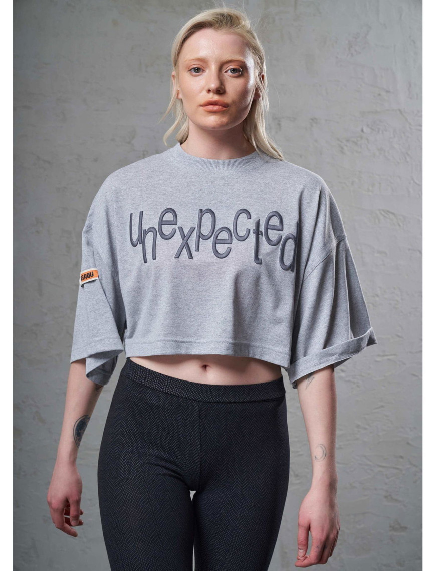 Nasaqu Kadın Mimma Gri Krom Crop Top Nasaqu Kadın Mimma Gri Krom Crop Top