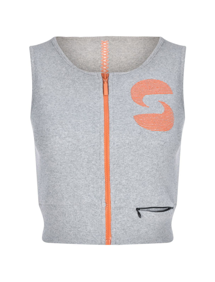 Nasaqu Kadın Aktif Fermuarlı Gri Krom Crop Top Nasaqu Kadın Aktif Fermuarlı Gri Krom Crop Top