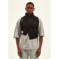 Nasaqu Unisex Ush Yüksek Yaka Siyah Yelek