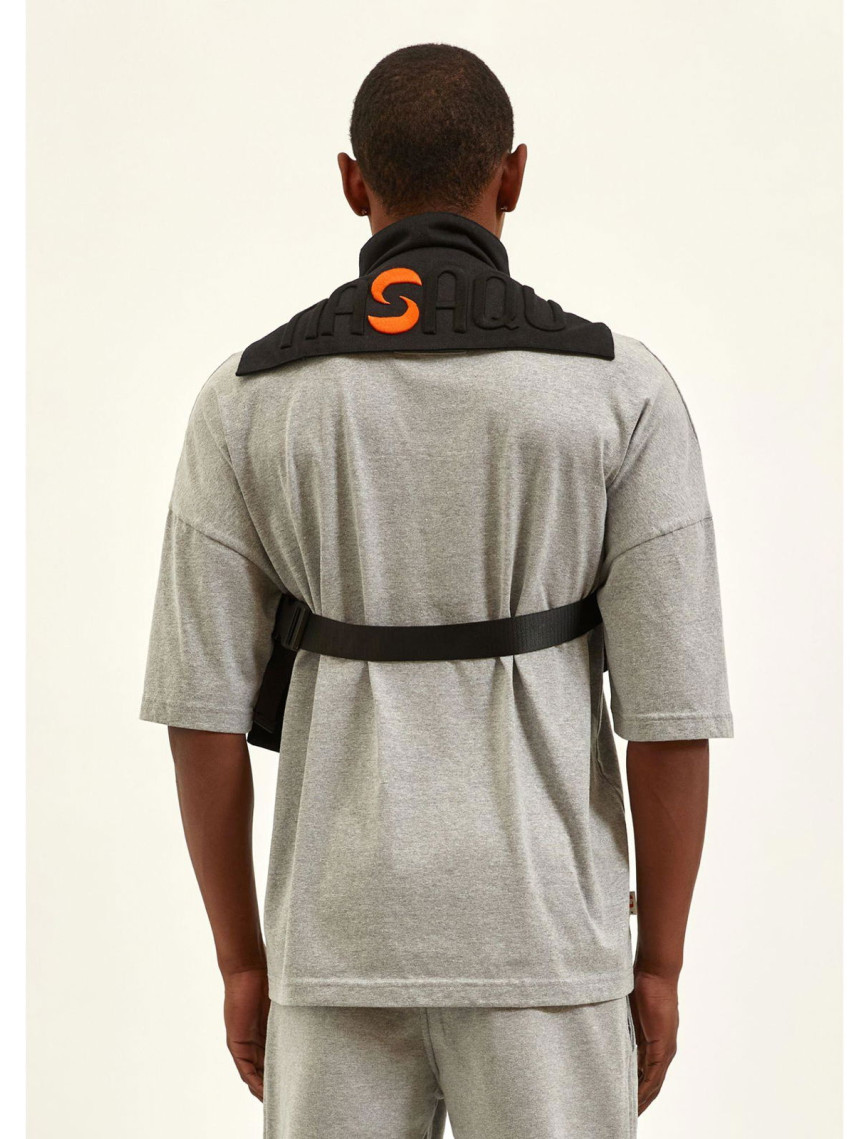 Nasaqu Unisex Ush Yüksek Yaka Siyah Yelek