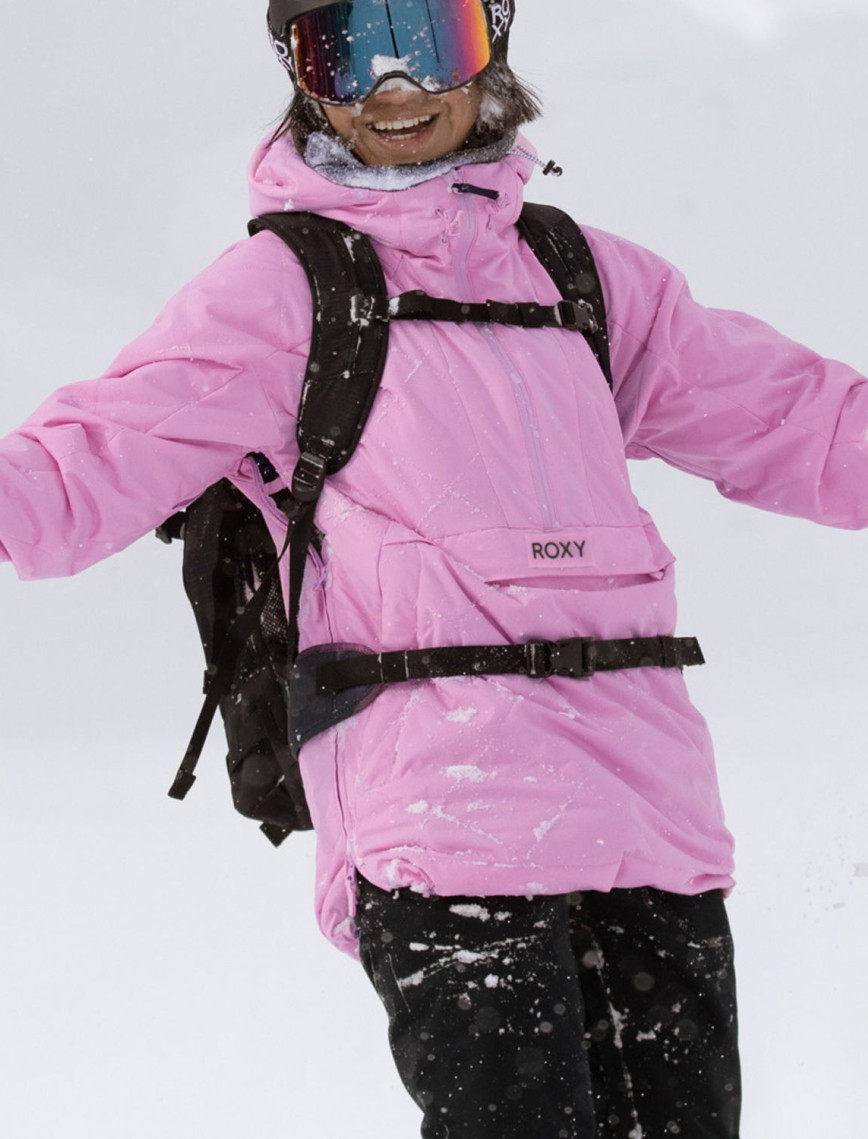 Roxy Radiant Lines Overhead Kadın Pembe Snowboard Ceketi Roxy Radiant Lines Overhead Kadın Pembe Snowboard Ceketi
