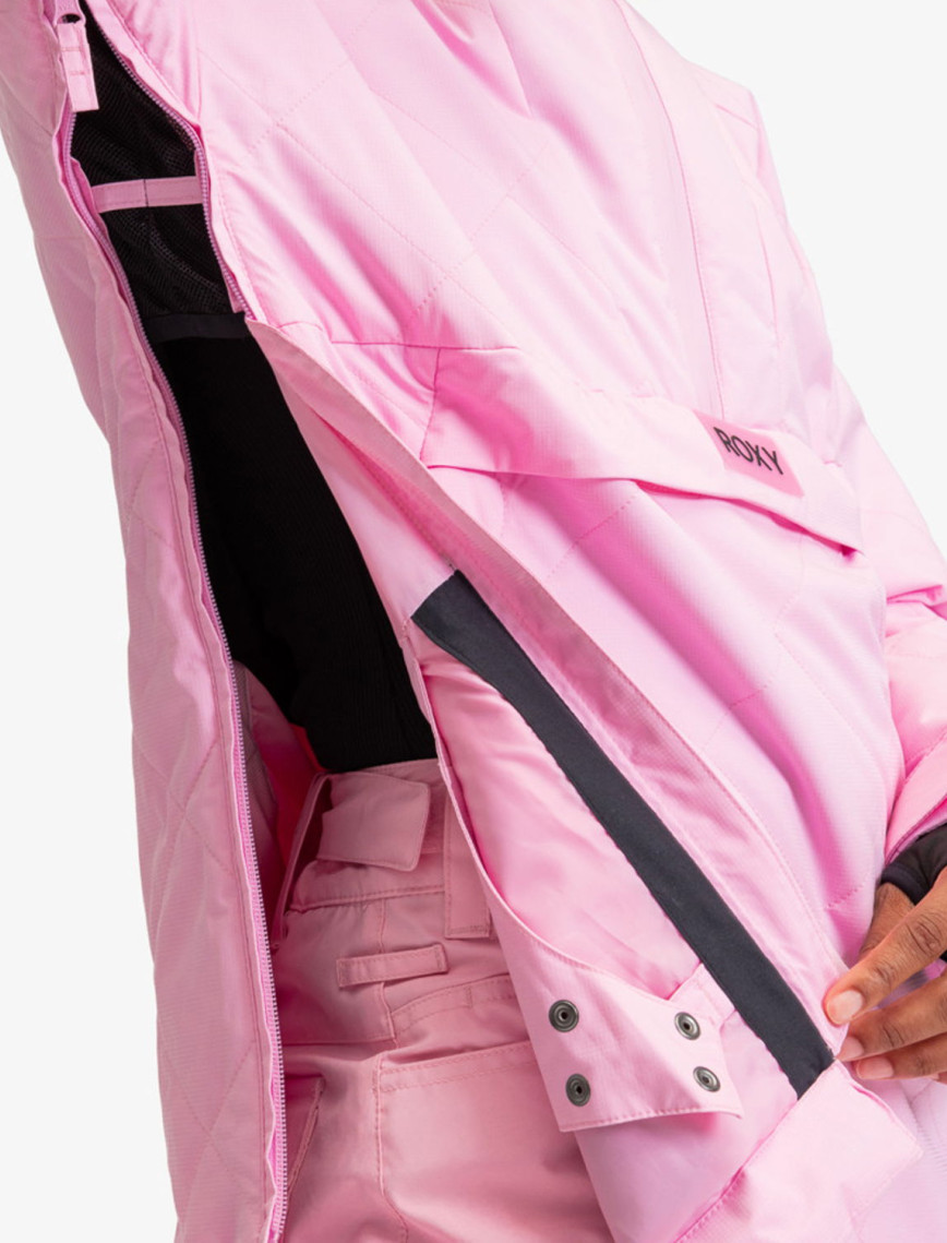 Roxy Radiant Lines Overhead Kadın Pembe Snowboard Ceketi Roxy Radiant Lines Overhead Kadın Pembe Snowboard Ceketi