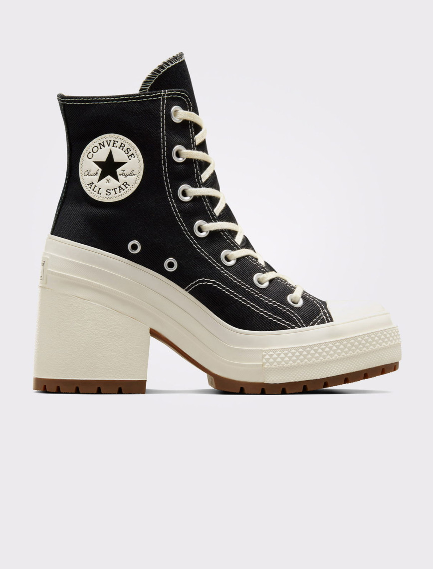 Converse Chuck 70 De Luxe Heel Unisex Siyah/Krem Sneaker Converse Chuck 70 De Luxe Heel Unisex Siyah/Krem Sneaker