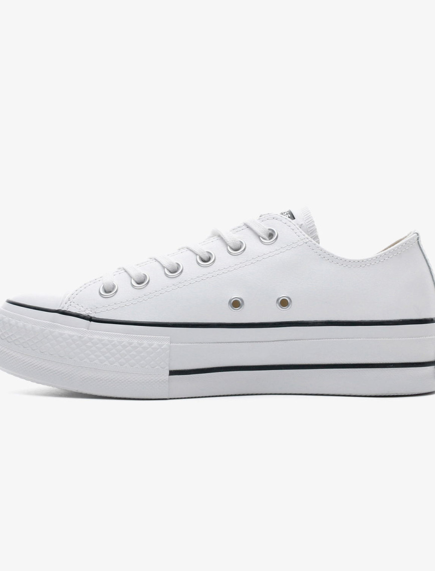 Converse Chuck Taylor All Star Lift Unisex Beyaz Deri Platform Sneaker Converse Chuck Taylor All Star Lift Unisex Beyaz Deri Platform Sneaker