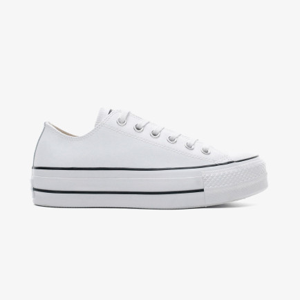 Converse Chuck Taylor All Star Lift Unisex Beyaz Deri Platform Sneaker Converse Chuck Taylor All Star Lift Unisex Beyaz Deri Platform Sneaker