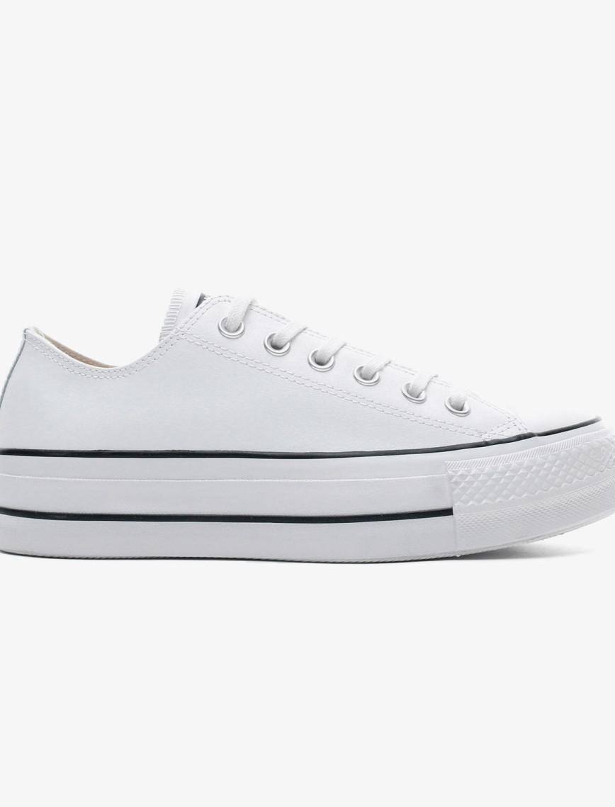 Converse Chuck Taylor All Star Lift Unisex Beyaz Deri Platform Sneaker Converse Chuck Taylor All Star Lift Unisex Beyaz Deri Platform Sneaker