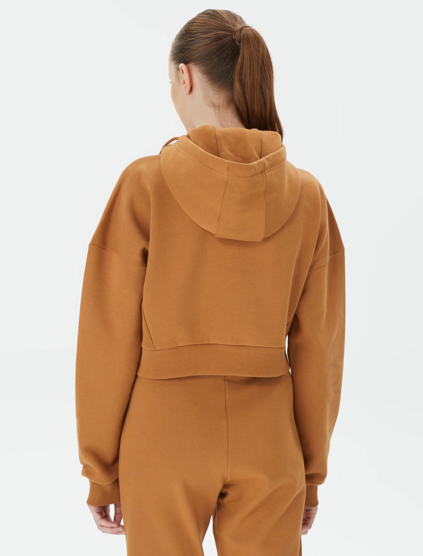 UNITED4 Classic Kadın Kahverengi Hoodie UNITED4 Classic Kadın Kahverengi Hoodie