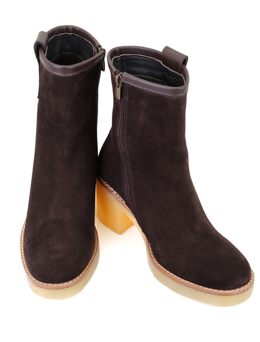 Loza Kahve Kadın Topuklu Süet Deri Bot Loza Kahve Kadın Topuklu Süet Deri Bot