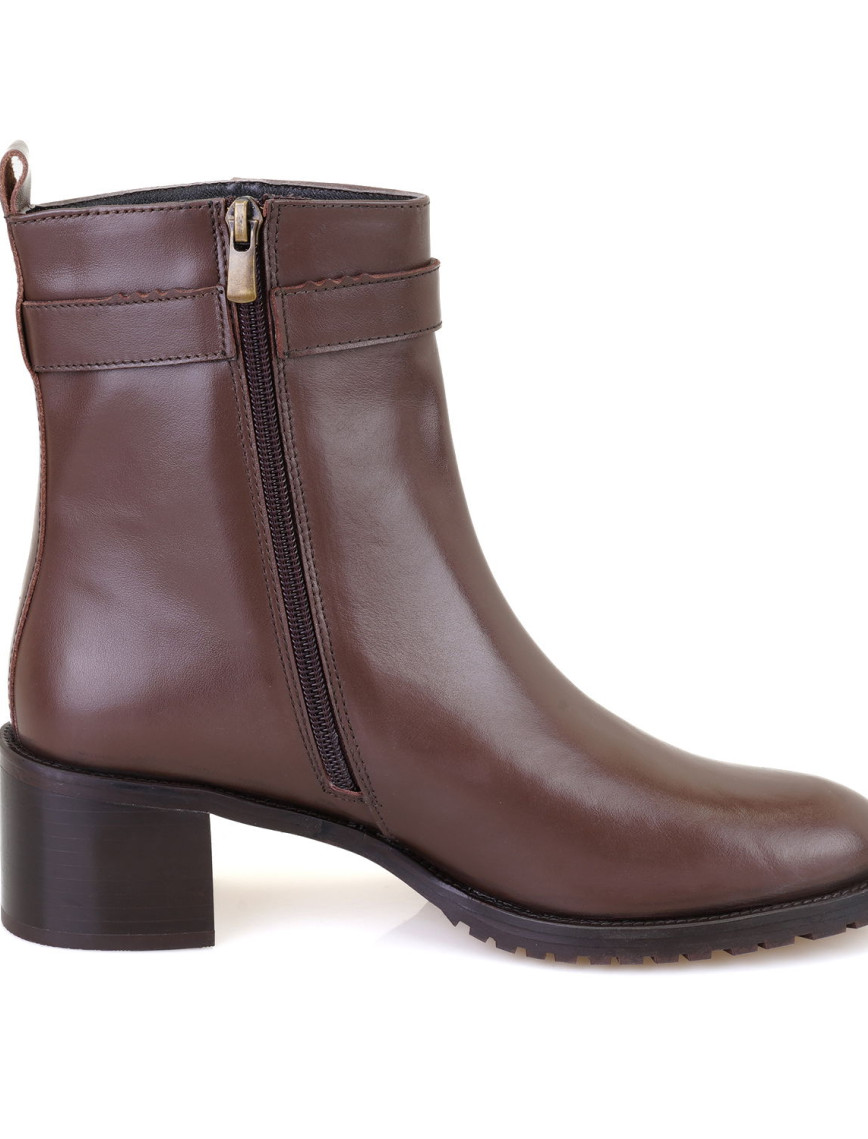 Cosa Kahve Kadın Fermuarlı Topuklu Deri Bot Cosa Kahve Kadın Fermuarlı Topuklu Deri Bot