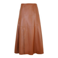 Aulii Kahve Kadın Yırtmaçlı Deri Etek Aulii Kahve Kadın Yırtmaçlı Deri Etek