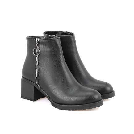 Corneel Siyah Kadın Fermuarlı Topuklu Bot Corneel Siyah Kadın Fermuarlı Topuklu Bot