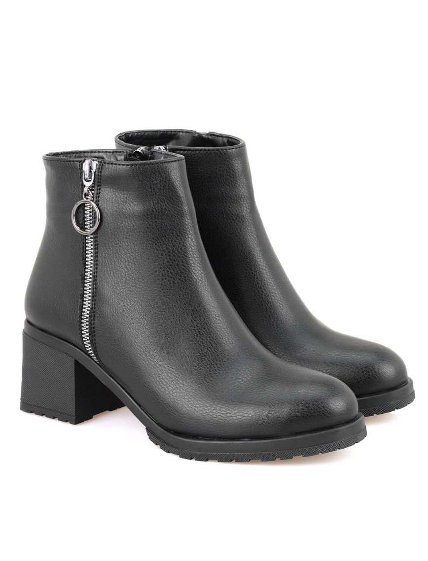 Corneel Siyah Kadın Fermuarlı Topuklu Bot Corneel Siyah Kadın Fermuarlı Topuklu Bot