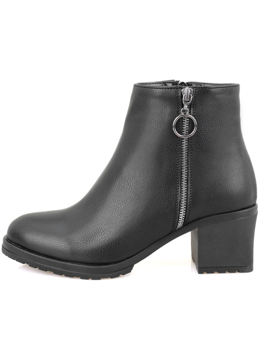 Corneel Siyah Kadın Fermuarlı Topuklu Bot Corneel Siyah Kadın Fermuarlı Topuklu Bot
