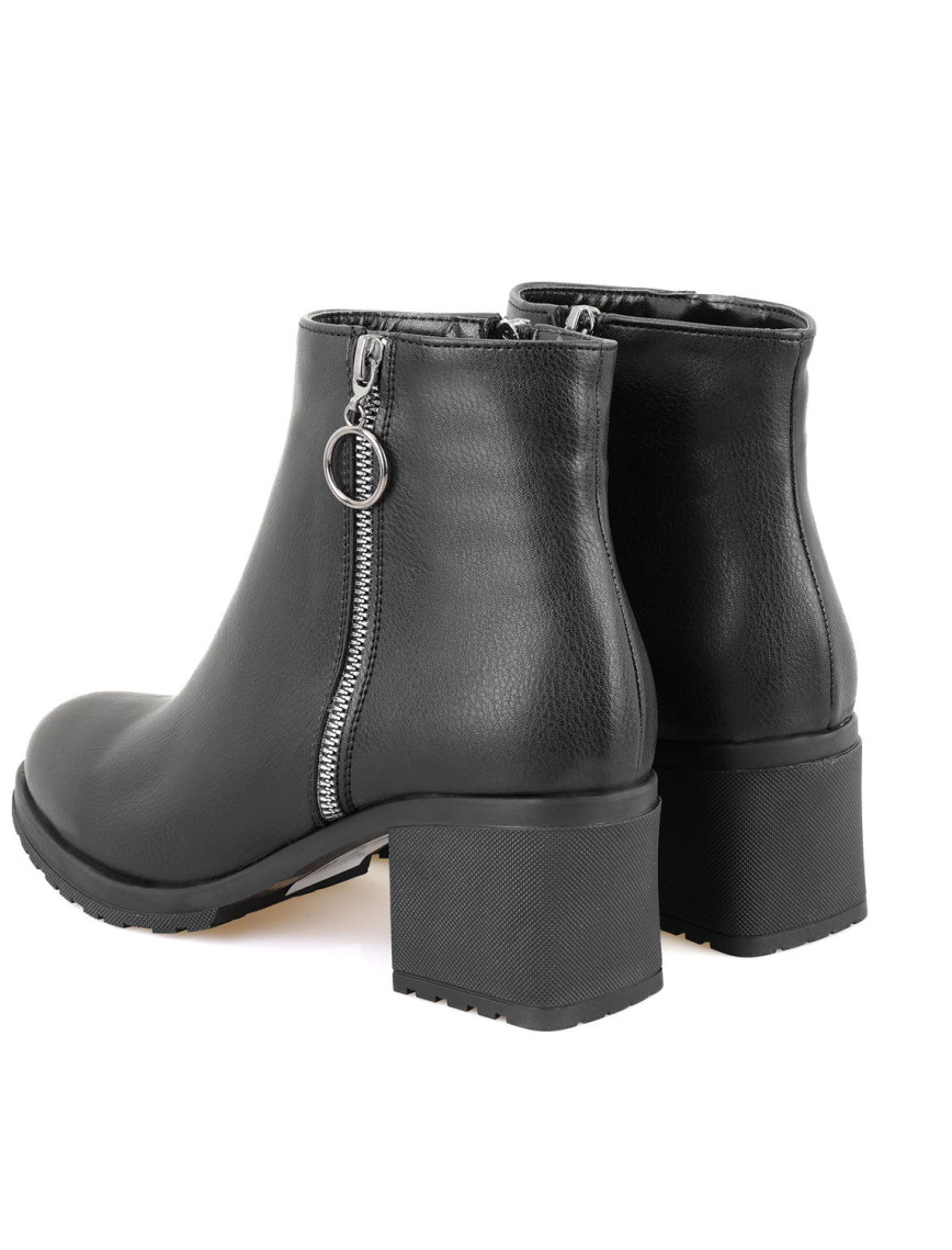 Corneel Siyah Kadın Fermuarlı Topuklu Bot Corneel Siyah Kadın Fermuarlı Topuklu Bot