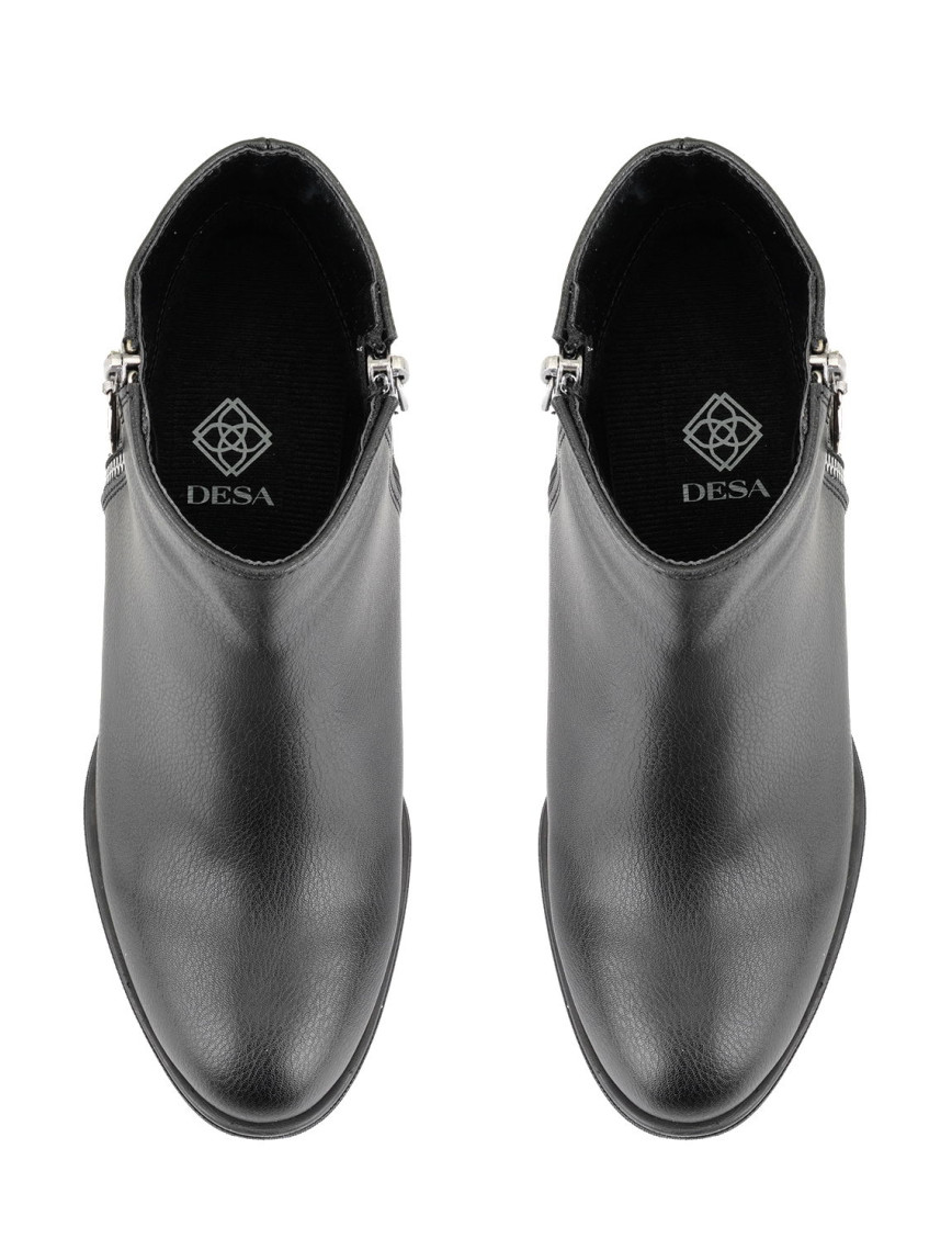 Corneel Siyah Kadın Fermuarlı Topuklu Bot Corneel Siyah Kadın Fermuarlı Topuklu Bot