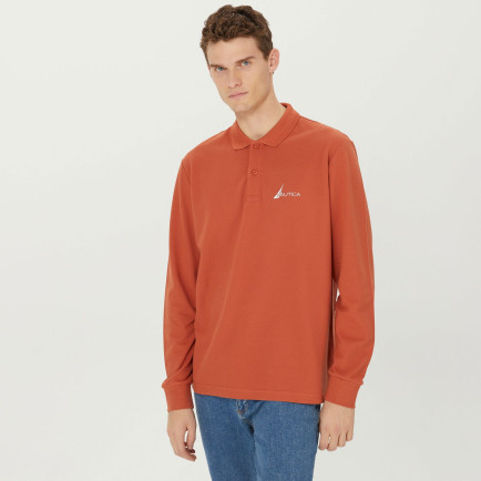 Nautica Erkek Turuncu Classic Fit Uzun Kollu Polo Nautica Erkek Turuncu Classic Fit Uzun Kollu Polo