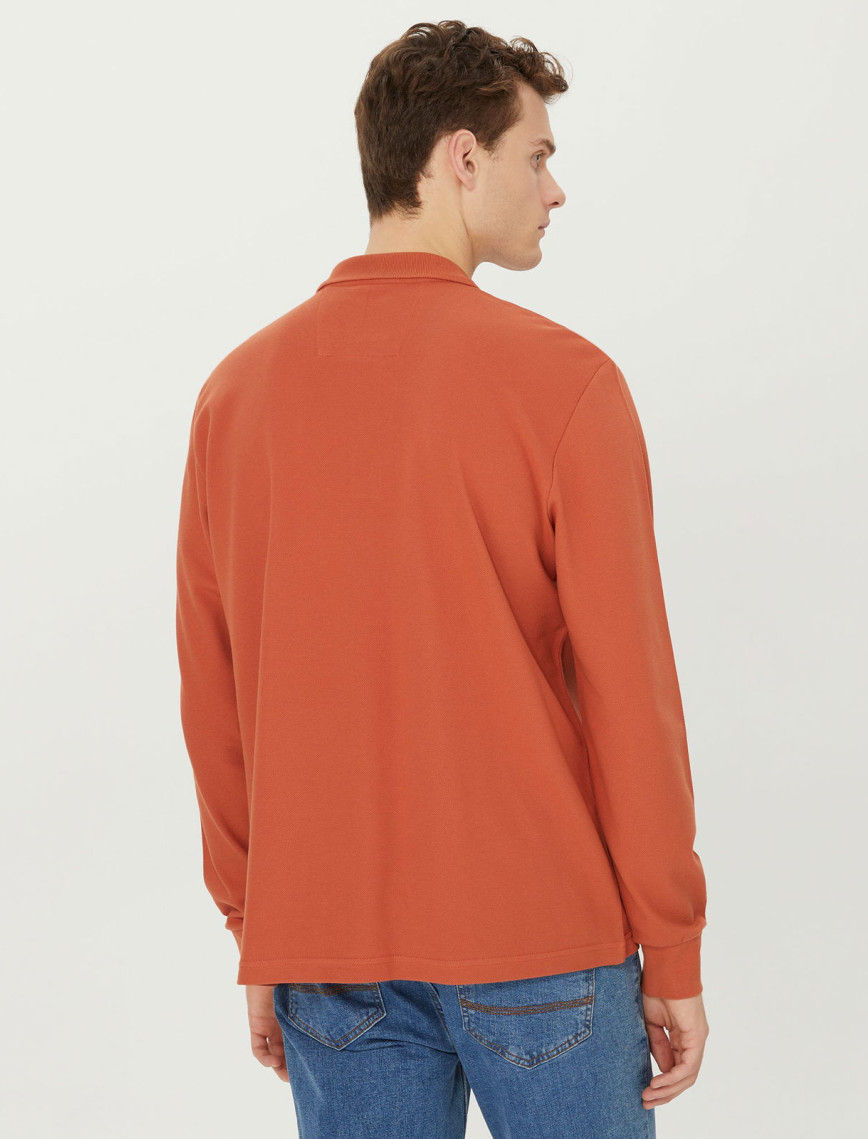 Nautica Erkek Turuncu Classic Fit Uzun Kollu Polo Nautica Erkek Turuncu Classic Fit Uzun Kollu Polo