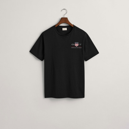 GANT Erkek Siyah Regular Fit Bisiklet Yaka Logolu T-shirt GANT Erkek Siyah Regular Fit Bisiklet Yaka Logolu T-shirt