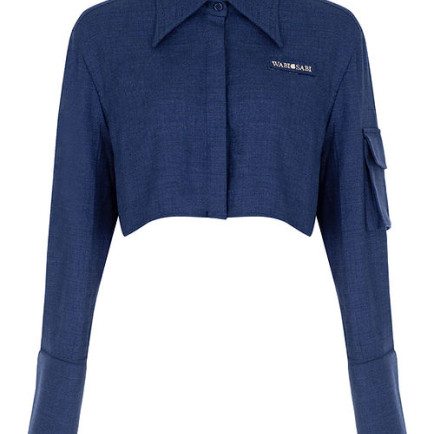 Wabi Sabi Kadın Mavi Keten Vento Gömlek Wabi Sabi Kadın Mavi Keten Vento Gömlek