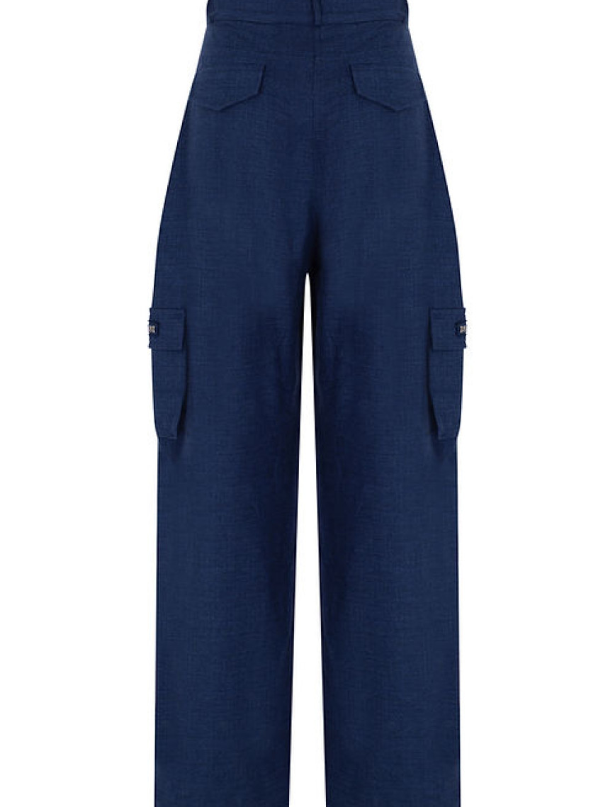 Wabi Sabi Kadın Mavi Keten Vento Pantolon Wabi Sabi Kadın Mavi Keten Vento Pantolon