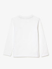 Lacoste Çocuk Uzun Kollu Bisiklet Yaka Beyaz T-Shirt