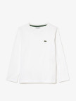 Lacoste Çocuk Uzun Kollu Bisiklet Yaka Beyaz T-Shirt