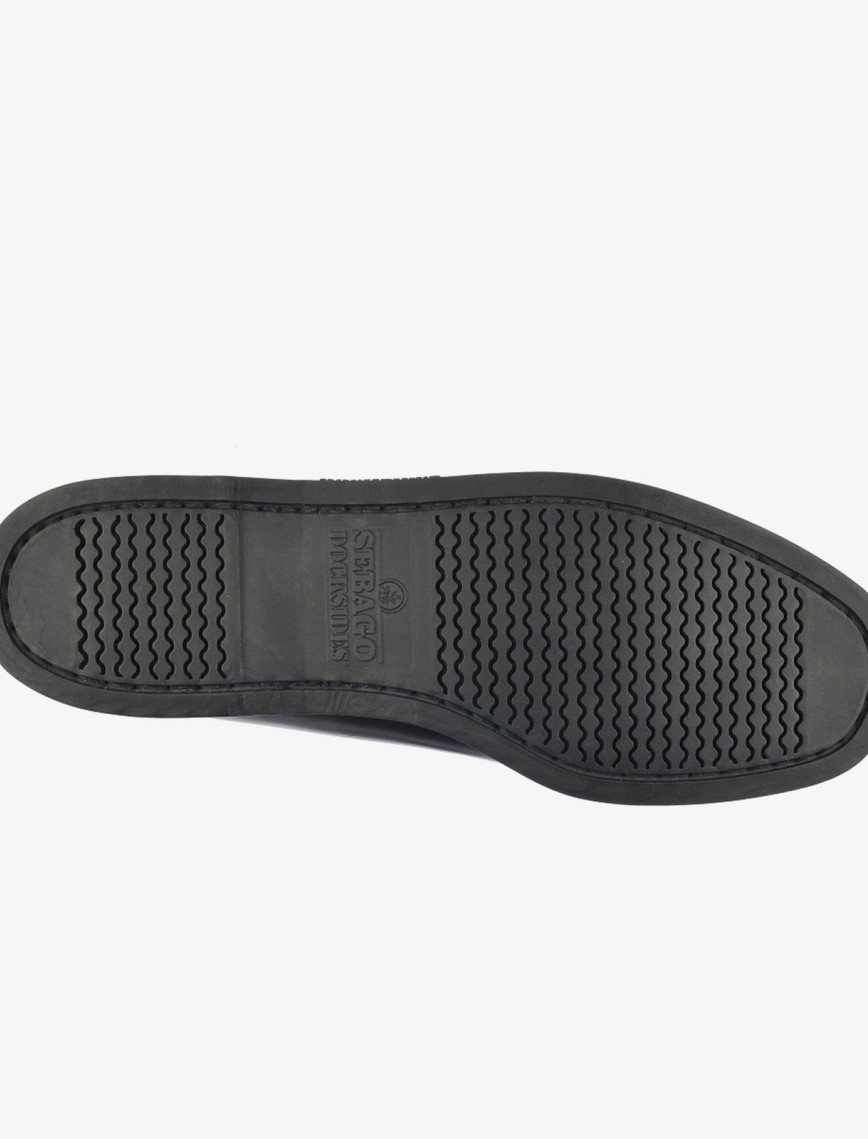 Sebago Docksides Portland Waxed Erkek Siyah Ayakkabı Sebago Docksides Portland Waxed Erkek Siyah Ayakkabı