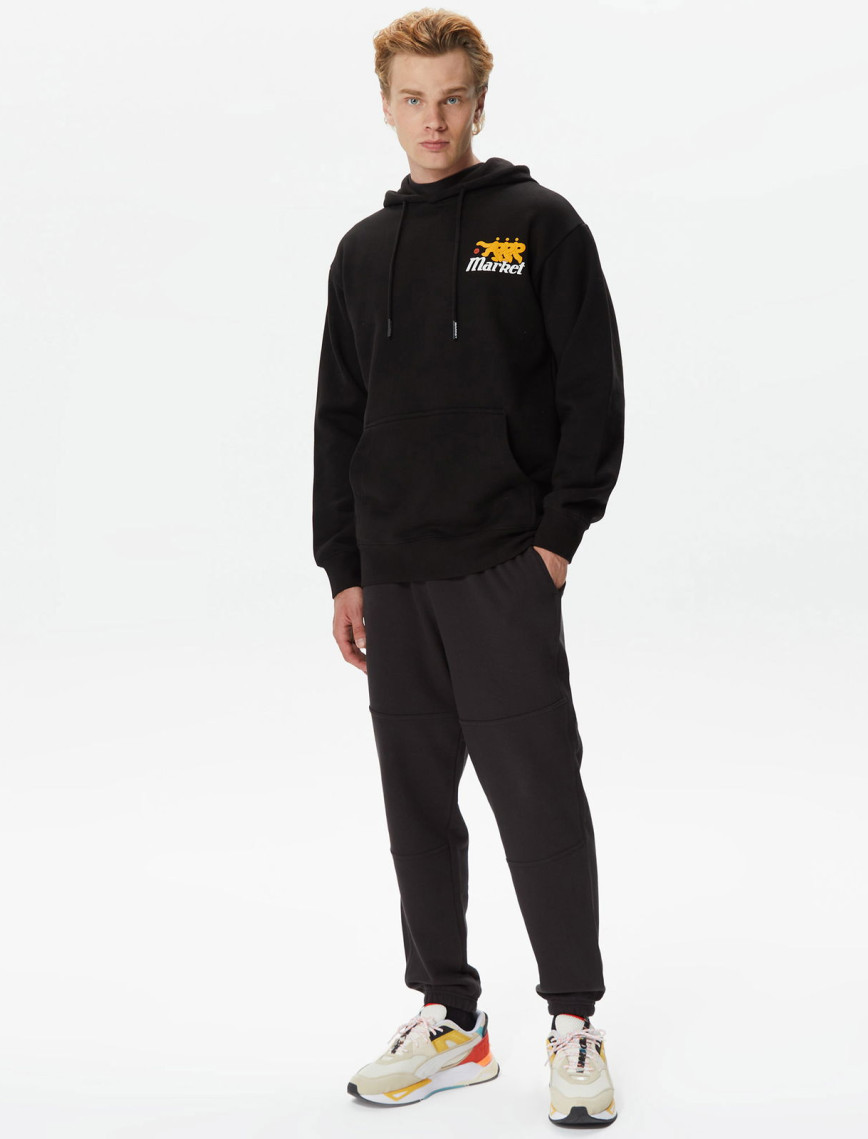 Market Morning Pick Up Mesh Erkek Siyah Hoodie Market Morning Pick Up Mesh Erkek Siyah Hoodie